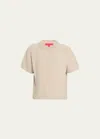 The Elder Statesman Cashmere Knit Top In White