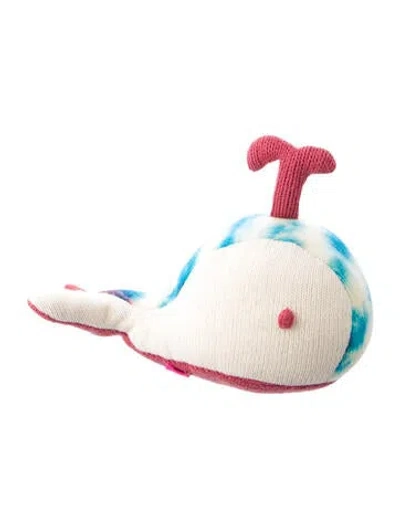 Pre-owned The Elder Statesman Cashmere Knit Whale Plush In Blue