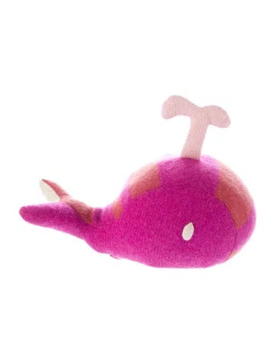 Pre-owned The Elder Statesman Cashmere Knit Whale Plush In Pink