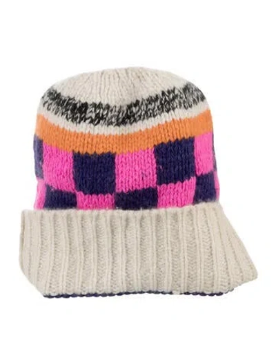 Pre-owned The Elder Statesman Cashmere Knitted Beanie In Neutrals