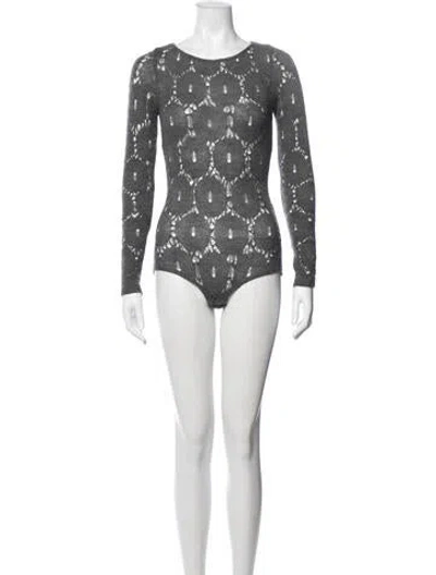 Pre-owned The Elder Statesman Cashmere Lace Pattern Sweater In Black