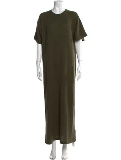 Pre-owned The Elder Statesman Cashmere Long Dress In Green