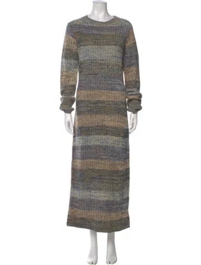 Pre-owned The Elder Statesman Cashmere Long Dress In Neutral