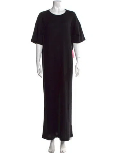 Pre-owned The Elder Statesman Cashmere Long Dress W/ Tags In Black