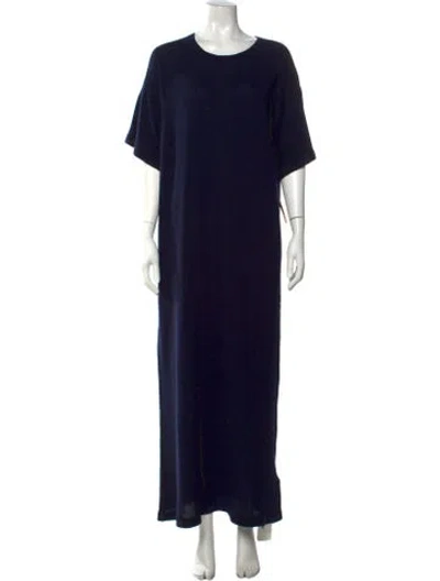 Pre-owned The Elder Statesman Cashmere Long Dress W/ Tags In Blue