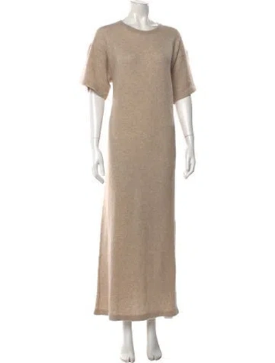 Pre-owned The Elder Statesman Cashmere Long Dress W/ Tags In Neutral