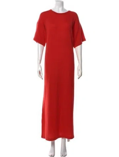 Pre-owned The Elder Statesman Cashmere Long Dress W/ Tags In Orange