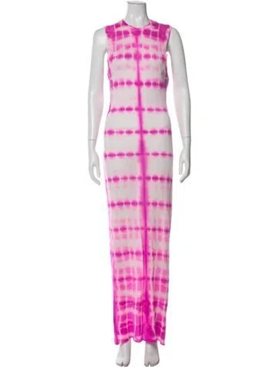 Pre-owned The Elder Statesman Cashmere Long Dress W/ Tags In Pink