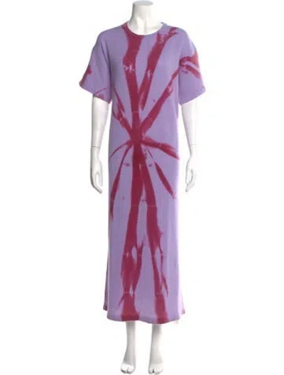 Pre-owned The Elder Statesman Cashmere Long Dress W/ Tags In Purple