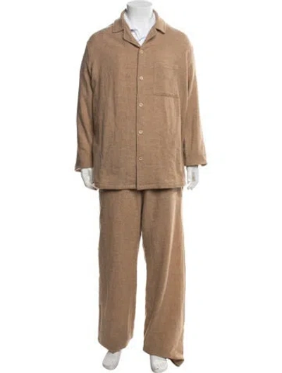 Pre-owned The Elder Statesman Cashmere Lounge Bottoms In Neutrals