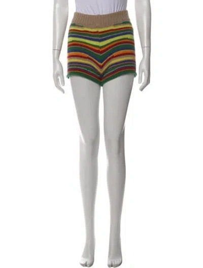 Pre-owned The Elder Statesman Cashmere Mini Shorts In Blue