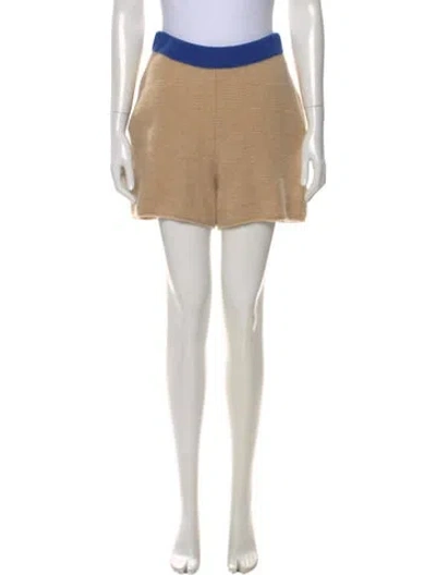Pre-owned The Elder Statesman Cashmere Mini Shorts In Brown