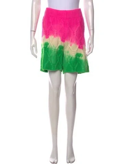 Pre-owned The Elder Statesman Cashmere Mini Shorts In Pink