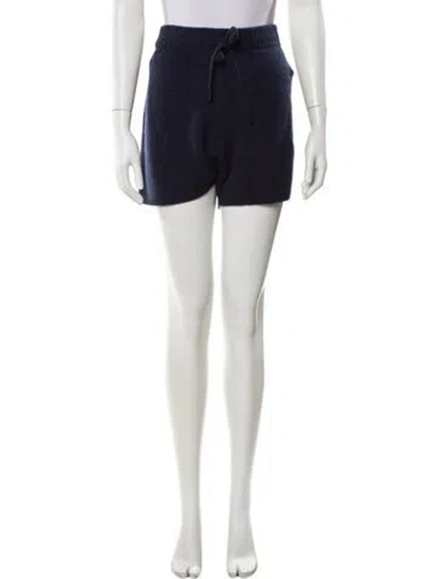 Pre-owned The Elder Statesman Cashmere Mini Shorts W/ Tags In Blue