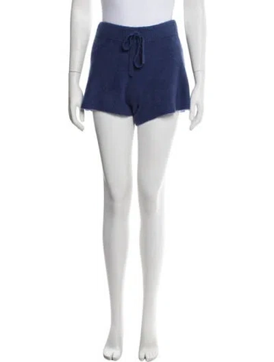 Pre-owned The Elder Statesman Cashmere Mini Shorts W/ Tags In Blue