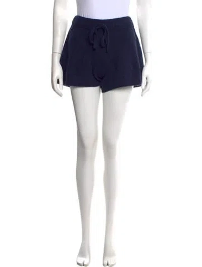 Pre-owned The Elder Statesman Cashmere Mini Shorts W/ Tags In Blue