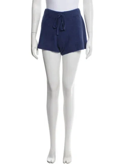 Pre-owned The Elder Statesman Cashmere Mini Shorts W/ Tags In Blue