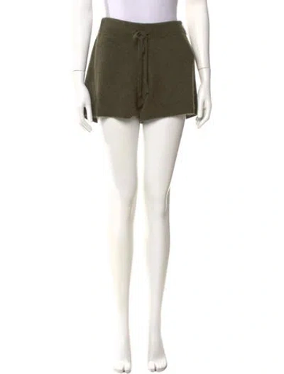 Pre-owned The Elder Statesman Cashmere Mini Shorts W/ Tags In Green