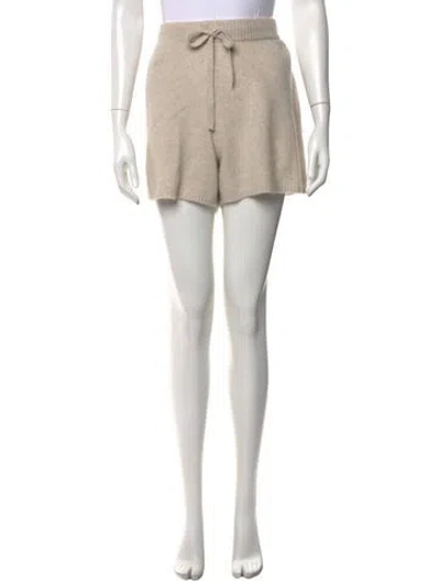 Pre-owned The Elder Statesman Cashmere Mini Shorts W/ Tags In Neutral
