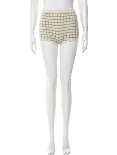 Pre-owned The Elder Statesman Cashmere Mini Shorts W/ Tags In Neutral