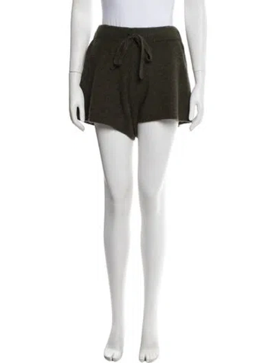 Pre-owned The Elder Statesman Cashmere Mini Shorts W/ Tags In Neutral