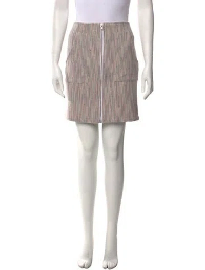 Pre-owned The Elder Statesman Cashmere Mini Skirt In Gray