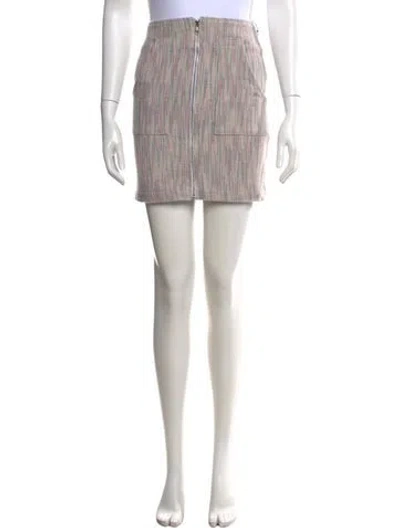 Pre-owned The Elder Statesman Cashmere Mini Skirt In Gray