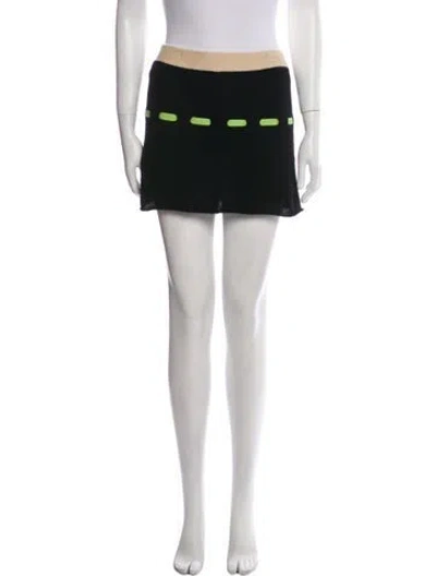 Pre-owned The Elder Statesman Cashmere Mini Skirt In Multi