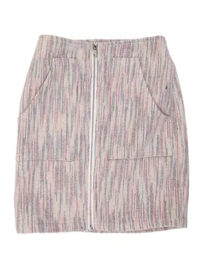 Pre-owned The Elder Statesman Cashmere Mini Skirt In Multi