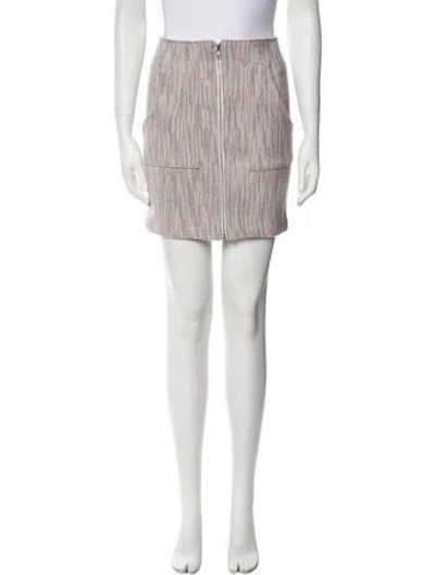 Pre-owned The Elder Statesman Cashmere Mini Skirt In Neutral