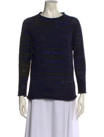 Pre-owned The Elder Statesman Cashmere Mock Neck Sweater In Black