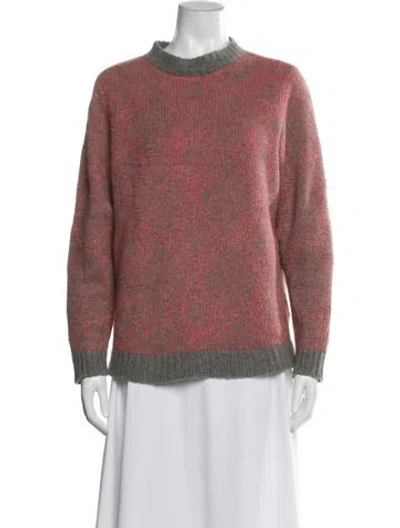 Pre-owned The Elder Statesman Cashmere Mock Neck Sweater In Gray