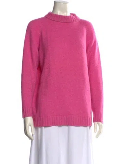 Pre-owned The Elder Statesman Cashmere Mock Neck Sweater W/ Tags In Pink