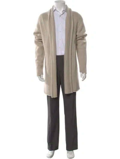 Pre-owned The Elder Statesman Cashmere Open Front Cardigan W/ Tags In Neutral