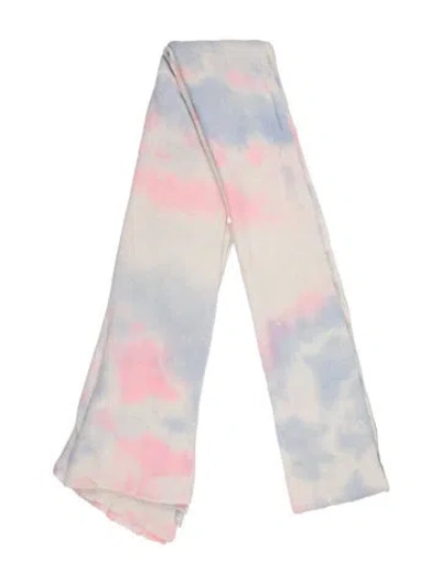 Pre-owned The Elder Statesman Cashmere Paisley Print Scarf In Pink
