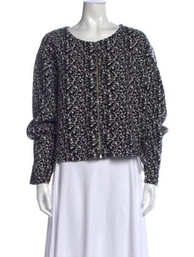 Pre-owned The Elder Statesman Cashmere Patterned Sweater W/ Tags In Black
