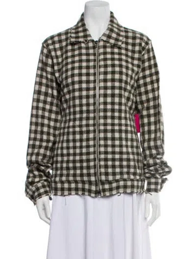 Pre-owned The Elder Statesman Cashmere Plaid Print Blazer W/ Tags In Multi