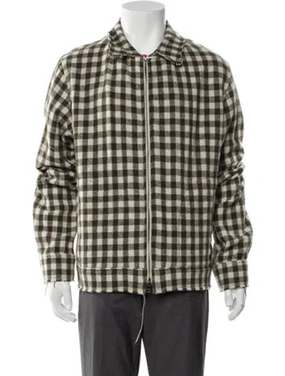 Pre-owned The Elder Statesman Cashmere Plaid Print Trucker Jacket W/ Tags In Multi