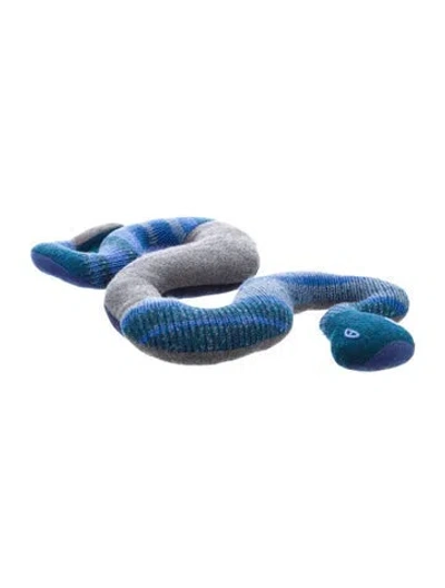 Pre-owned The Elder Statesman Cashmere Plush Snake In Gray