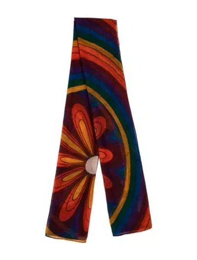 Pre-owned The Elder Statesman Cashmere Printed Scarf In Neutrals