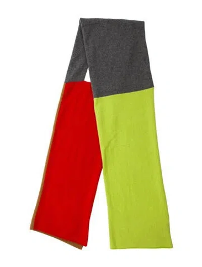 Pre-owned The Elder Statesman Cashmere Printed Scarf W/ Tags In Neutral