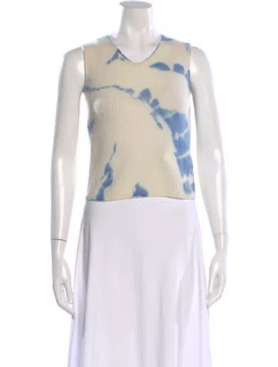 Pre-owned The Elder Statesman Cashmere Printed Sweater In Multicolor
