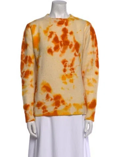 Pre-owned The Elder Statesman Cashmere Printed Sweater In Neutral