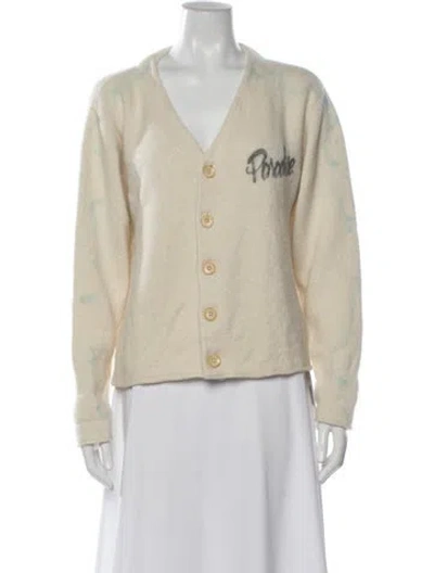 Pre-owned The Elder Statesman Cashmere Printed Sweater In Neutrals
