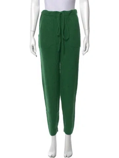 Pre-owned The Elder Statesman Cashmere Skinny Leg Pants In Green