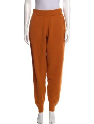 Pre-owned The Elder Statesman Cashmere Skinny Leg Pants W/ Tags In Orange