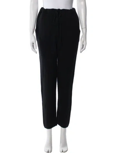 Pre-owned The Elder Statesman Cashmere Straight Leg Pants In Black