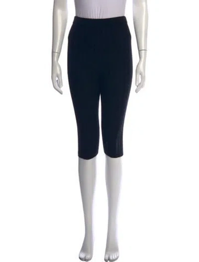 Pre-owned The Elder Statesman Cashmere Straight Leg Pants In Black