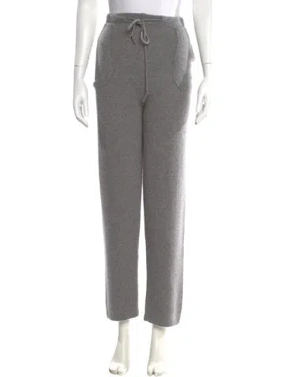 Pre-owned The Elder Statesman Cashmere Straight Leg Pants In Gray