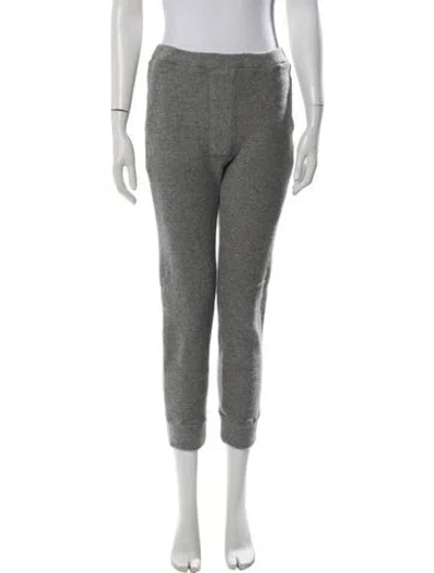 Pre-owned The Elder Statesman Cashmere Straight Leg Pants In Gray
